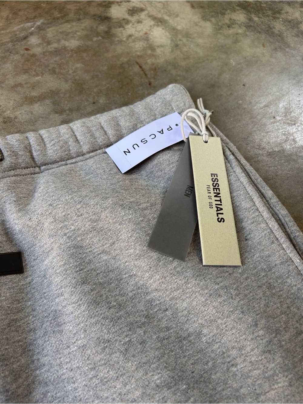 Essentials Men's Light Gray Drawstring Sweatpants - Picture 7 of 9